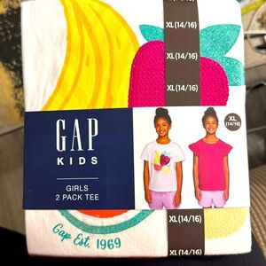New GAP Girls 2-pack Short Sleeve Shirt Tops Size XL 14/16